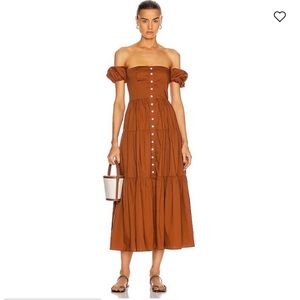 Staud Elio Dress in Tan